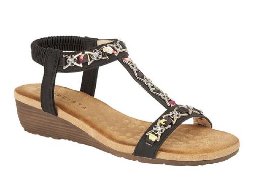 Cipriata Sandals L072A Black size 6
